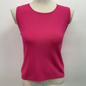Finity Women's Knit Top Large Pink Sleeveless